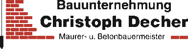 Kundenlogo von Decher Christoph Bauunternehmen