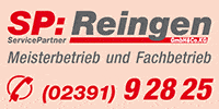 Kundenlogo SP:Reingen GmbH & Co. KG Meister-, Fach- und Ausbildungsbetrieb Kundenlogo SP:Reingen GmbH & Co. KG Meister-, Fach- und Ausbildungsbetrieb