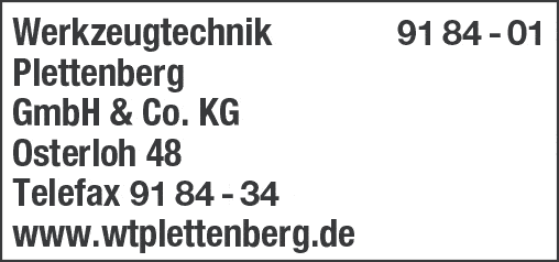Kundenbild groß 1 Werkzeugtechnik Plettenberg GmbH & Co KG