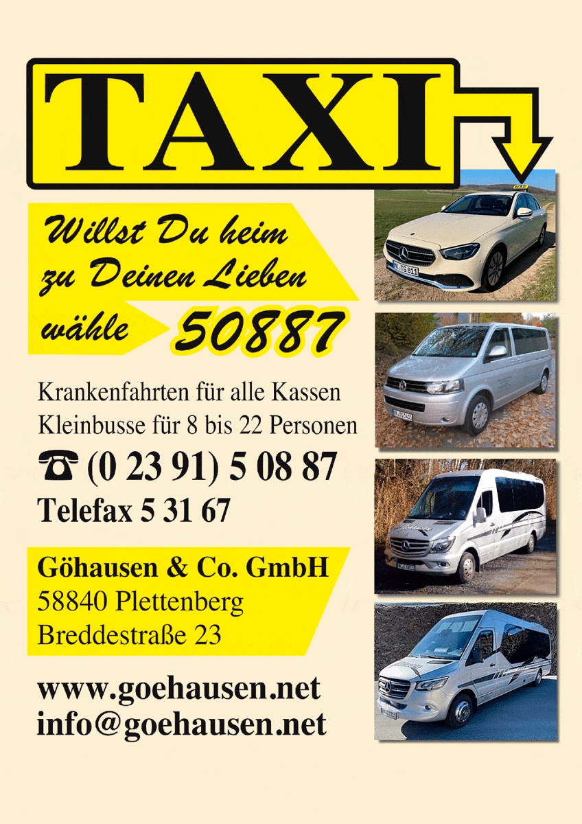 Kundenbild groß 1 Taxi Göhausen & Co GmbH Funktaxi-Kleinbus
