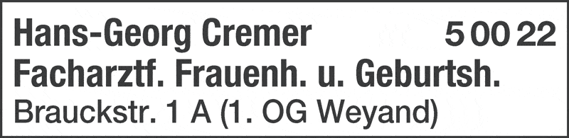 Kundenbild groß 1 Cremer H. G. u. Sendatzki K.