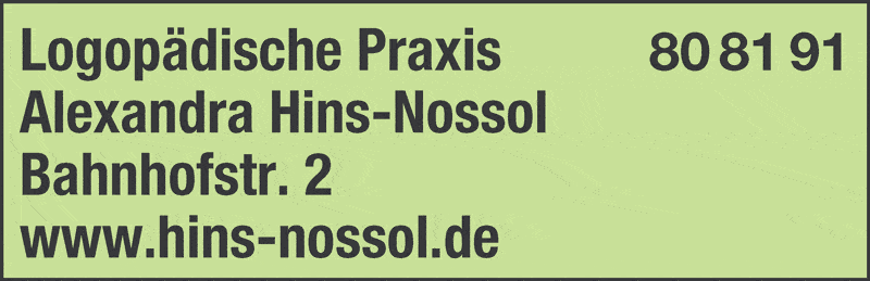 Kundenbild groß 1 Hins-Nossol Alexandra Logopädin