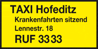 Kundenlogo Taxiunternehmen Hofeditz