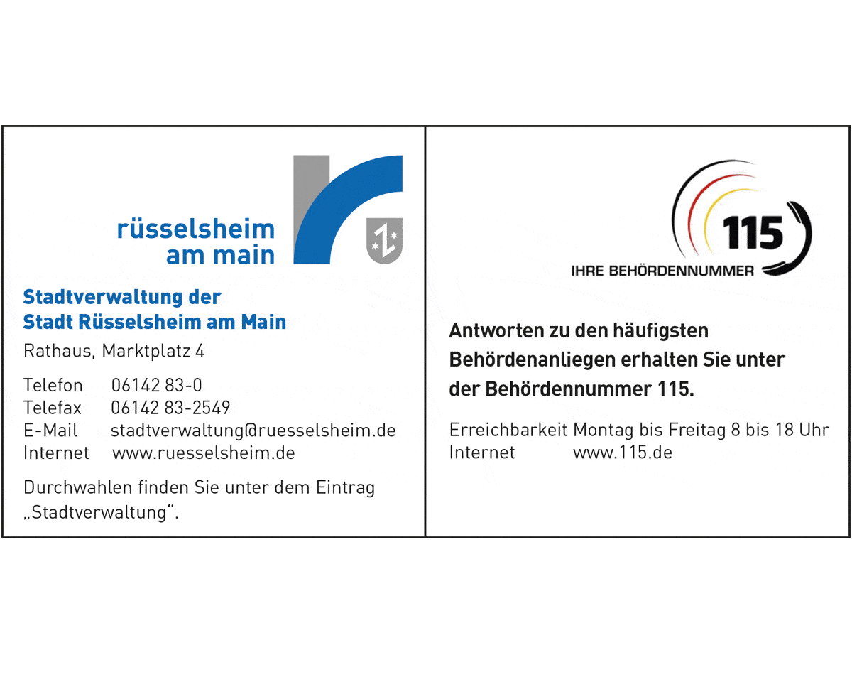 Kundenbild groß 1 Stadtverwaltung der Stadt Rüsselsheim am Main