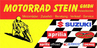 Kundenlogo von Motorrad Stein GmbH Meisterbetrieb Suzuki, Aprilia, Moto Guzzi Kymco MV AGUSTA Kundenlogo von Motorrad Stein GmbH Meisterbetrieb Suzuki, Aprilia, Moto Guzzi Kymco MV AGUSTA