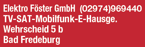 Kundenbild groß 2 Elektro Föster GmbH Elektroinstallation