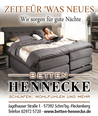Kundenbild klein 4 Betten Hennecke - schlafen, wohlfühlen und mehr