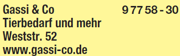 Kundenbild groß 1 Gassi & Co Tierbedarf