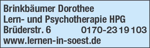 Kundenbild groß 1 Brinkbäumer Dorothee Praxis f. Lerntherapie