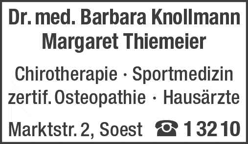 Kundenbild groß 1 Knollmann Barbara Dr. med. u. u. Thiemeier Margaret