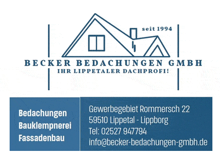 Kundenlogo von Becker Bedachungen GmbH Dachdecker