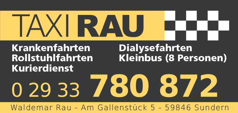 Kundenbild groß 1 Rau Waldemar Taxi