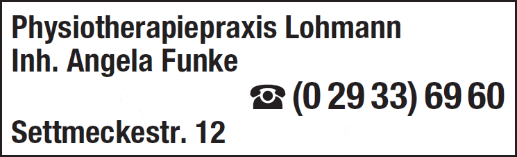 Kundenbild groß 1 Lohmann Physiotherapie Inh. A. Funke