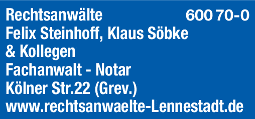 Kundenbild groß 1 Felix Steinhoff Klaus Söbke & Kollegen Rechtsanwälte & Notar