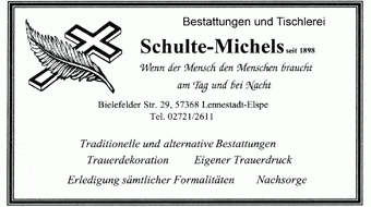 Kundenbild groß 1 Schulte-Michels Bestattungen