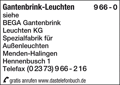 Bega Gantenbrink Leuchten Kg In Menden In Das Ortliche