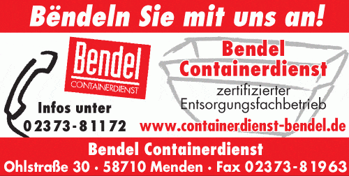 Kundenbild groß 1 Bendel Containerdienst GmbH & Co. KG