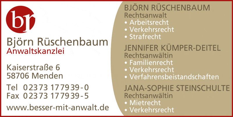 Kundenbild groß 1 Rüschenbaum, Björn Anwaltskanzlei