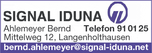 Kundenbild groß 1 Ahlemeyer Bernd SIGNAL IDUNA Generalagentur