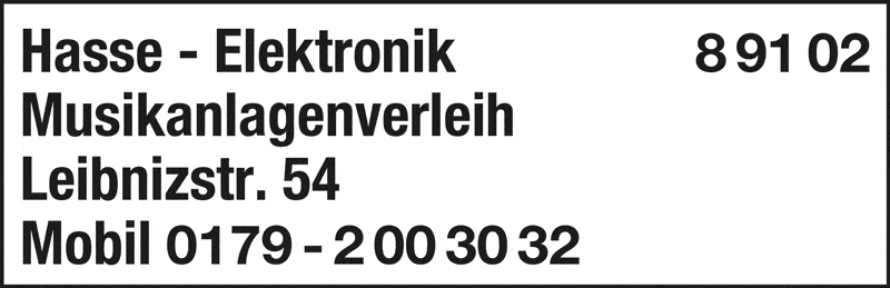 Kundenbild groß 1 Hasse Elektronik