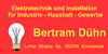 Kundenlogo von Dühn Bertram Elektrotechnik Kundenlogo von Dühn Bertram Elektrotechnik