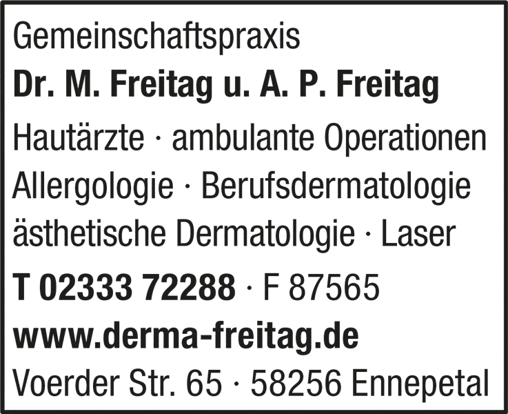 Kundenbild groß 1 Freitag M. Dr.med u. Freitag A. P. Dermatologische Gemeinschaftspraxis