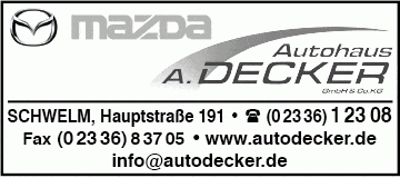 Kundenbild groß 1 Autohaus A. Decker GmbH & C o. KG Mazda-Vertragshändler