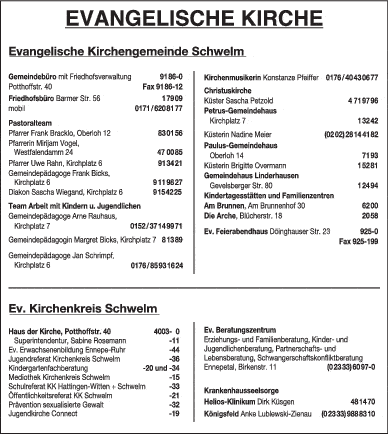 Kundenbild klein 2 Ev. Kirchengemeinde Schwelm