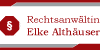 Kundenlogo von Althäuser Elke Rechtsanwaltskanzlei Kundenlogo von Althäuser Elke Rechtsanwaltskanzlei