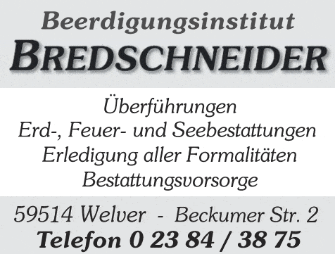 Kundenbild groß 1 Bredschneider Bernd BeerdigungsInst.