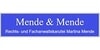 Kundenlogo von Mende & Mende Rechtsanwaltskanzlei