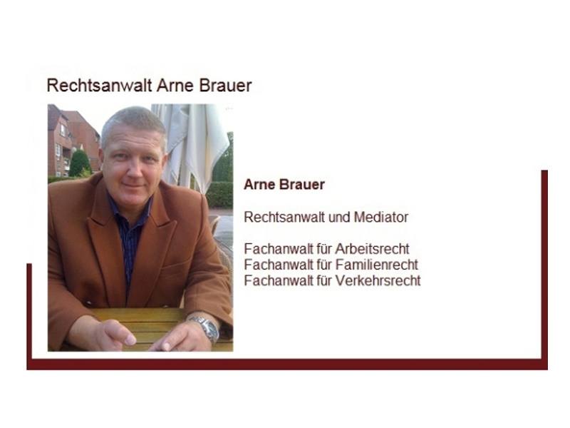 Kundenbild groß 1 Brauer Arne Rechtsanwalt u. Fachanwalt für Arbeits-, Familien-, Verkehrsrecht