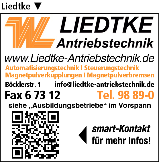 Anzeige Liedtke Antriebstechnik GmbH u. Co. KG