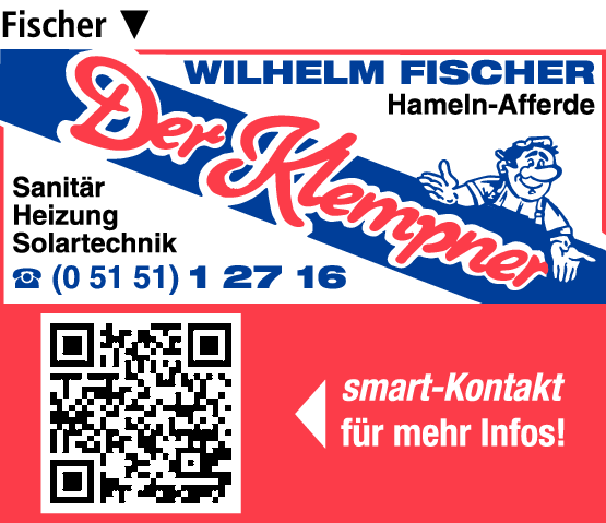 Anzeige Fischer Wilhelm Der Klempner