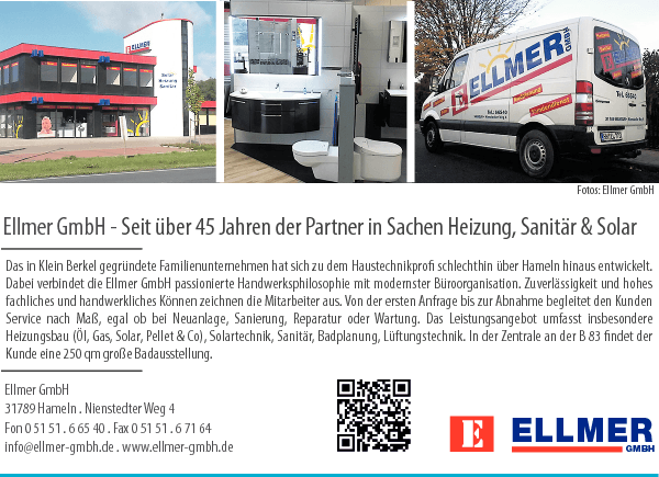 Anzeige Ellmer Sanitär- und Heizungs GmbH