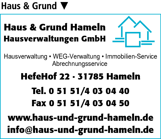 Anzeige Haus & Grund Hameln Hausverwaltungen GmbH