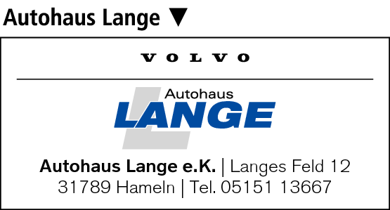 Anzeige Autohaus Lange e. K. Volvo Vertragshändler