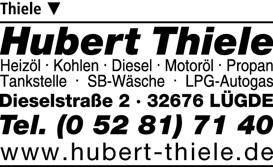 Anzeige Thiele GmbH Hubert Kohlen und Heizöl