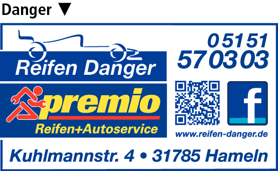 Anzeige Danger Fahrzeugtechnik u. Bereifung GmbH Reifenfachhandel
