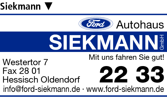 Anzeige Autohaus Siekmann GmbH
