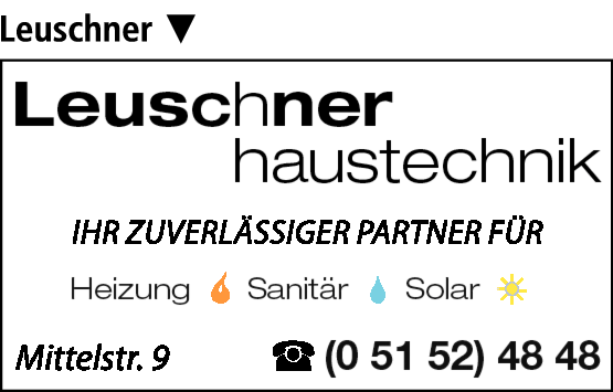 Anzeige Leuschner Haustechnik GmbH & Co.KG Heizung Sanitär