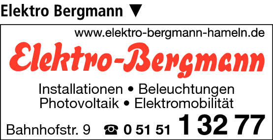 Anzeige Bergmann Elektro GmbH