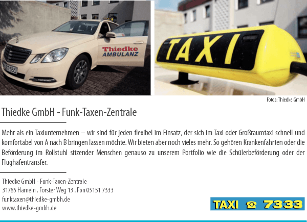Anzeige FUNK-TAXEN-ZENTRALE Thiedke GmbH