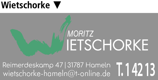 Anzeige Wietschorke Malerbetrieb Inh. Moritz Wietschorke