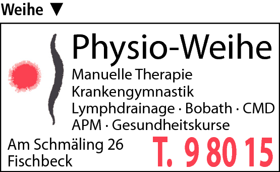 Anzeige Physio-Weihe Fischbeck