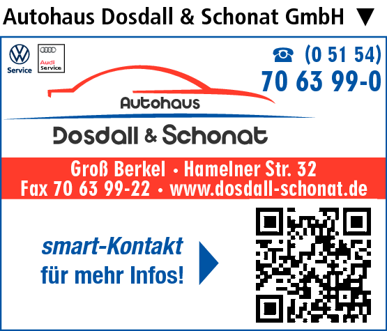 Anzeige Autohaus Dosdall & Schonat GmbH