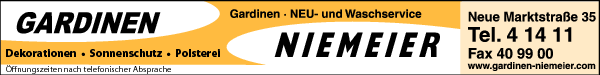 Anzeige Gardinen Hans Niemeier GmbH