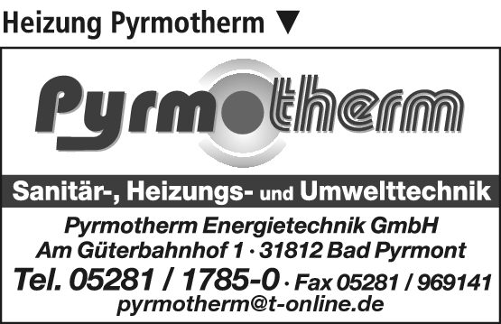 Anzeige Pyrmotherm GmbH Energietechnik