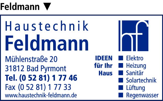 Anzeige Feldmann Haustechnik