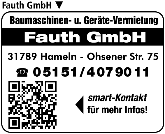 Anzeige Fauth GmbH Baumaschinenvermietung